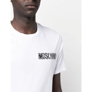 Nwt Moschino Couture Logo Print White Crew Neck Tshirt! Sz M